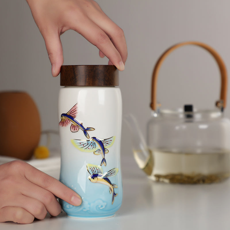 The Joy of Fish Travel Mug ( Double Wall )